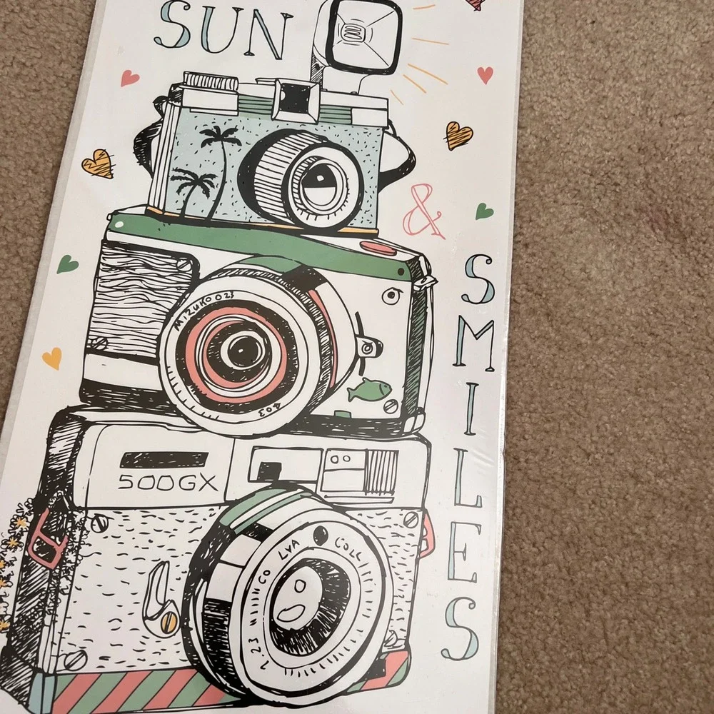 Hobby Lobby Sun & Smiles Camera‎ Stack Wall Decor Art Photo Graphic New